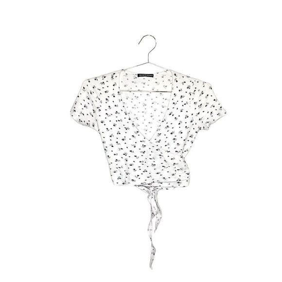 Brandy Melville Floral Wrap Top - Picture 1 of 6